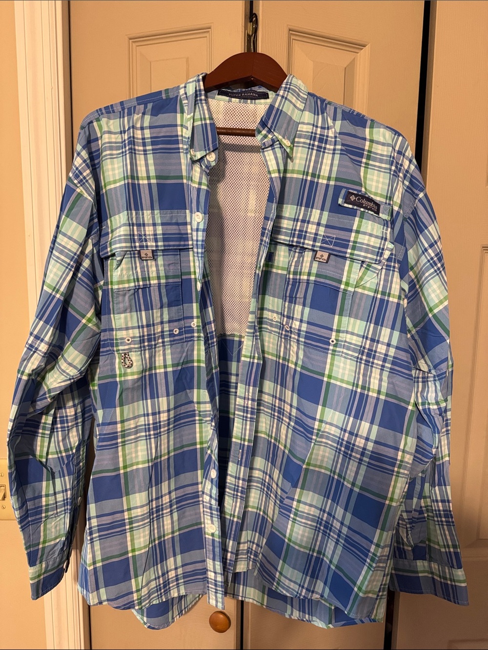 Columbia Men’s PFG Button-Up Fishing Shirt Large